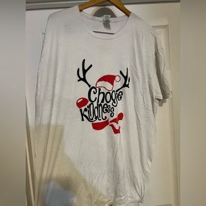 3X Gildan White Tee with Red and Black Design